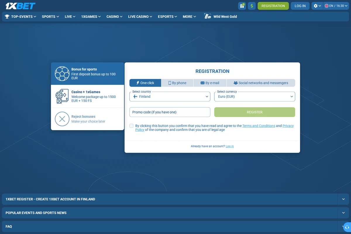 Registration: Opening a New Account